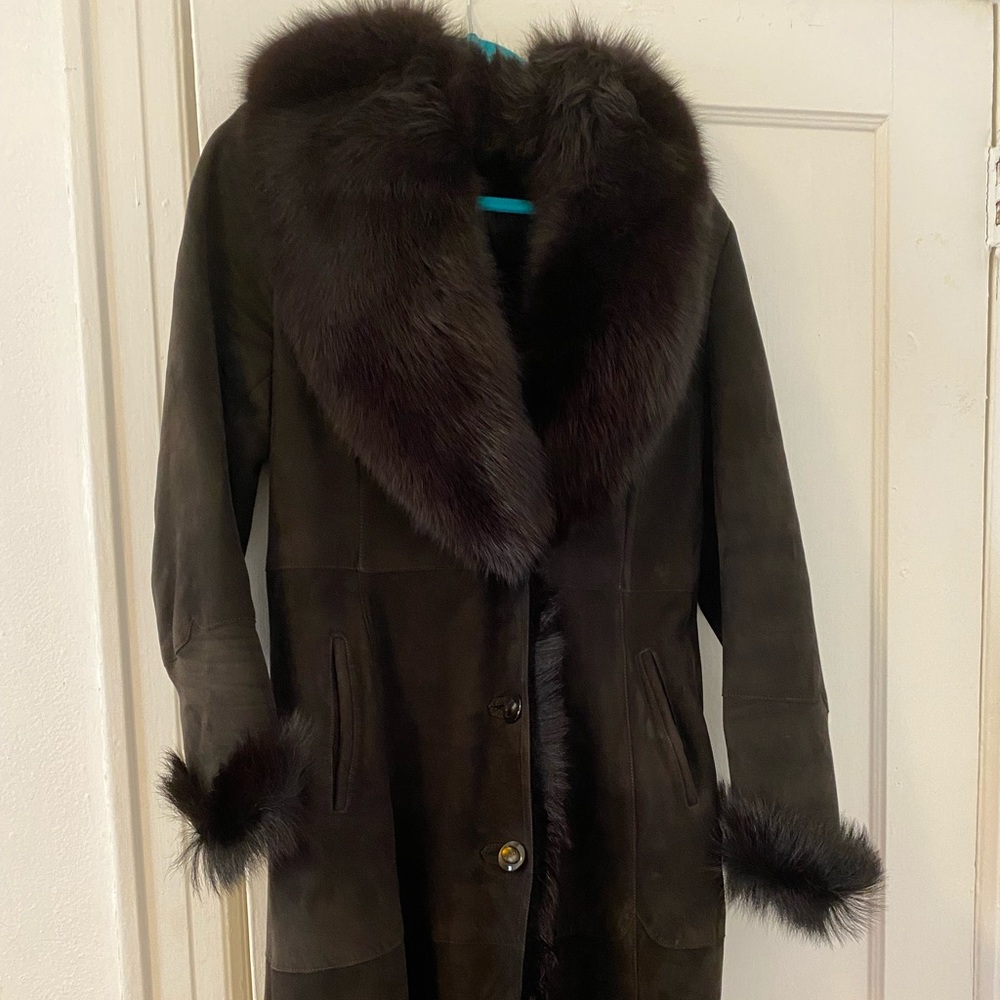 Natural sheepskin coat